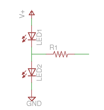 Controlling two LEDs with one tri-state output.